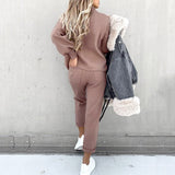 Women’s Knitted Lounge Set | Drawstring, Balloon Sleeves