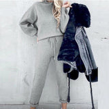 Women’s Knitted Lounge Set | Drawstring, Balloon Sleeves