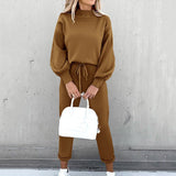 Women’s Knitted Lounge Set | Drawstring, Balloon Sleeves