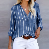 Women’s Casual Summer Shirt | Long Sleeve, Striped