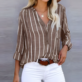 Women’s Casual Summer Shirt | Long Sleeve, Striped