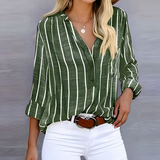 Women’s Casual Summer Shirt | Long Sleeve, Striped
