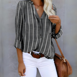 Women’s Casual Summer Shirt | Long Sleeve, Striped