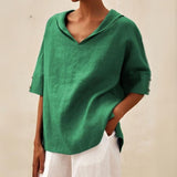 Women's Summer Tunic Top | Linen, V-Neck