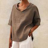 Women's Summer Tunic Top | Linen, V-Neck