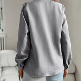 Women’s Casual Summer Shirt | Long Sleeve, Frilled
