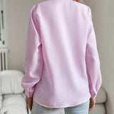Women’s Casual Summer Shirt | Long Sleeve, Frilled