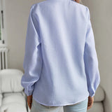 Women’s Casual Summer Shirt | Long Sleeve, Frilled