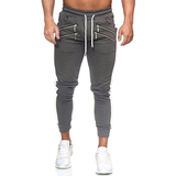 Men’s Zippered Street Joggers | Slim, Drawstring Fit