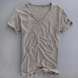 Men’s Vintage Summer T-Shirt | V-Neck, Short Sleeve
