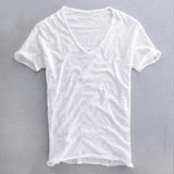 Men’s Vintage Summer T-Shirt | V-Neck, Short Sleeve