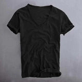 Men’s Vintage Summer T-Shirt | V-Neck, Short Sleeve