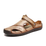 Men’s Summer Leather Sandals | Open-Toe, Hand-Stitched
