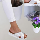 Women's Summer Slip-On Sandals | Criss-Cross, Open Toe