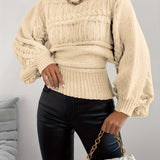 Vylette - Chic Knitted Loose-Fit Long Sleeve Sweater