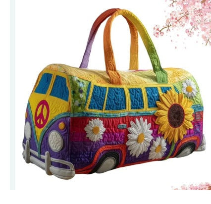 SUNFLOWVANA | QUILTED TRAVEL DUFFLE BAG