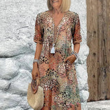 Dorina | Printed V-Neck Dress