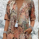 Dorina | Printed V-Neck Dress