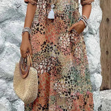 Dorina | Printed V-Neck Dress