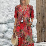 Dorina | Printed V-Neck Dress