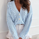 Edlyn - Soft comfortable V-neck button cardigan