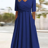 Women's Elegant Wrap Party Dress | Maxi
