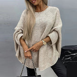 Quirina - Chic Relaxed Fit Crew Neck Sweater