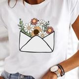 Women's Summer Graphic T-Shirt | Casual, Short Sleeve