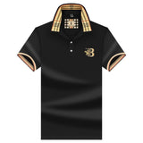 Men’s Designer Polo Shirt | Checked Trim, Short Sleeve