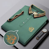 Men’s Designer Polo Shirt | Checked Trim, Short Sleeve