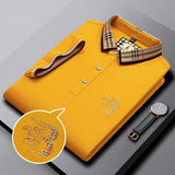 Men’s Designer Polo Shirt | Checked Trim, Short Sleeve