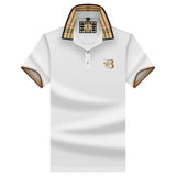 Men’s Designer Polo Shirt | Checked Trim, Short Sleeve