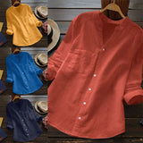 Women’s Summer Tunic Blouse | Long Sleeve, Button-Down