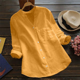 Women’s Summer Tunic Blouse | Long Sleeve, Button-Down
