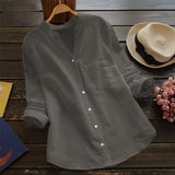 Women’s Summer Tunic Blouse | Long Sleeve, Button-Down