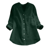 Women’s Summer Tunic Blouse | Long Sleeve, Button-Down