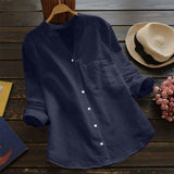 Women’s Summer Tunic Blouse | Long Sleeve, Button-Down