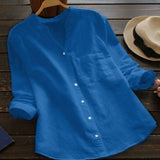 Women’s Summer Tunic Blouse | Long Sleeve, Button-Down