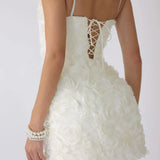 Women's Evening Mini Dress | Embellished, Square Neck