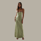 Women's Summer Slip Dress | Floral Embroidered, Maxi