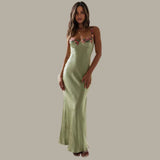 Women's Summer Slip Dress | Floral Embroidered, Maxi