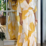 Women's Summer Maxi Dress | Floral, Kimono Sleeve