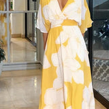 Women's Summer Maxi Dress | Floral, Kimono Sleeve