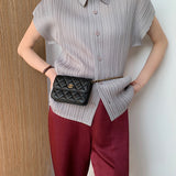 Women’s Summer Pleated Shirt | Elegant, Short Sleeve