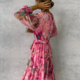 Women's Summer Maxi Dress | Wrap, Floral Print