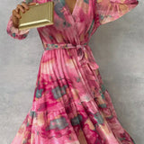 Women's Summer Maxi Dress | Wrap, Floral Print