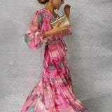 Women's Summer Maxi Dress | Wrap, Floral Print