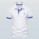 Men’s Sporty Polo Shirt | Contrast Trim, Short Sleeve