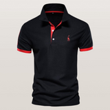 Men’s Sporty Polo Shirt | Contrast Trim, Short Sleeve