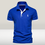 Men’s Sporty Polo Shirt | Contrast Trim, Short Sleeve